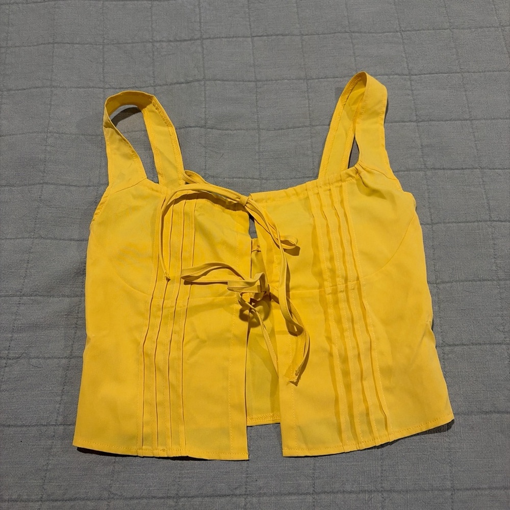Yellow Tie tank top